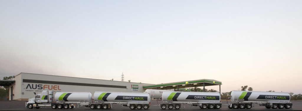 This Direct Haul road train model made by Chris Renahan could easily pass as the real deal if blown up in size.