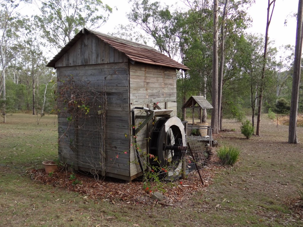 A waterwheel and wishing well came to fruition after Tery painted them to life in his little artist’s studio.